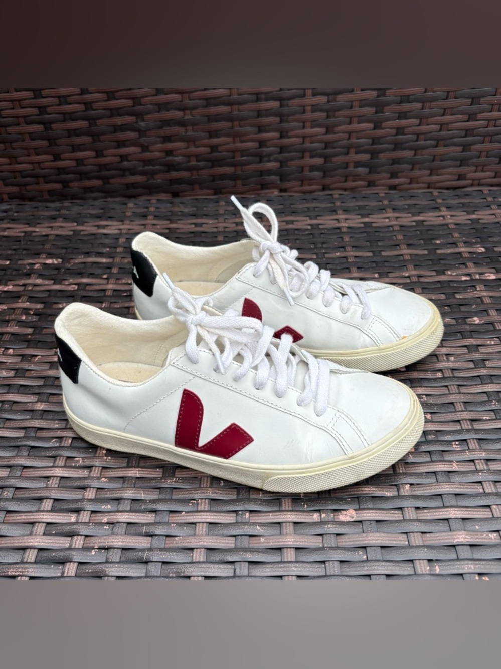 Veja Esplar Leather Maroon/Black Women’s Sneakers | US Size 6 EU 37
